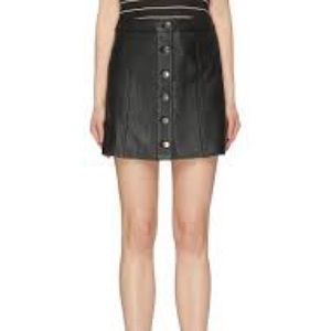 Rag and bone leather mini skirt